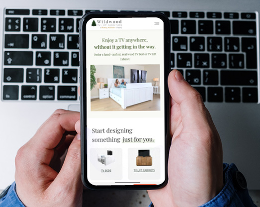 wildwood website on phone